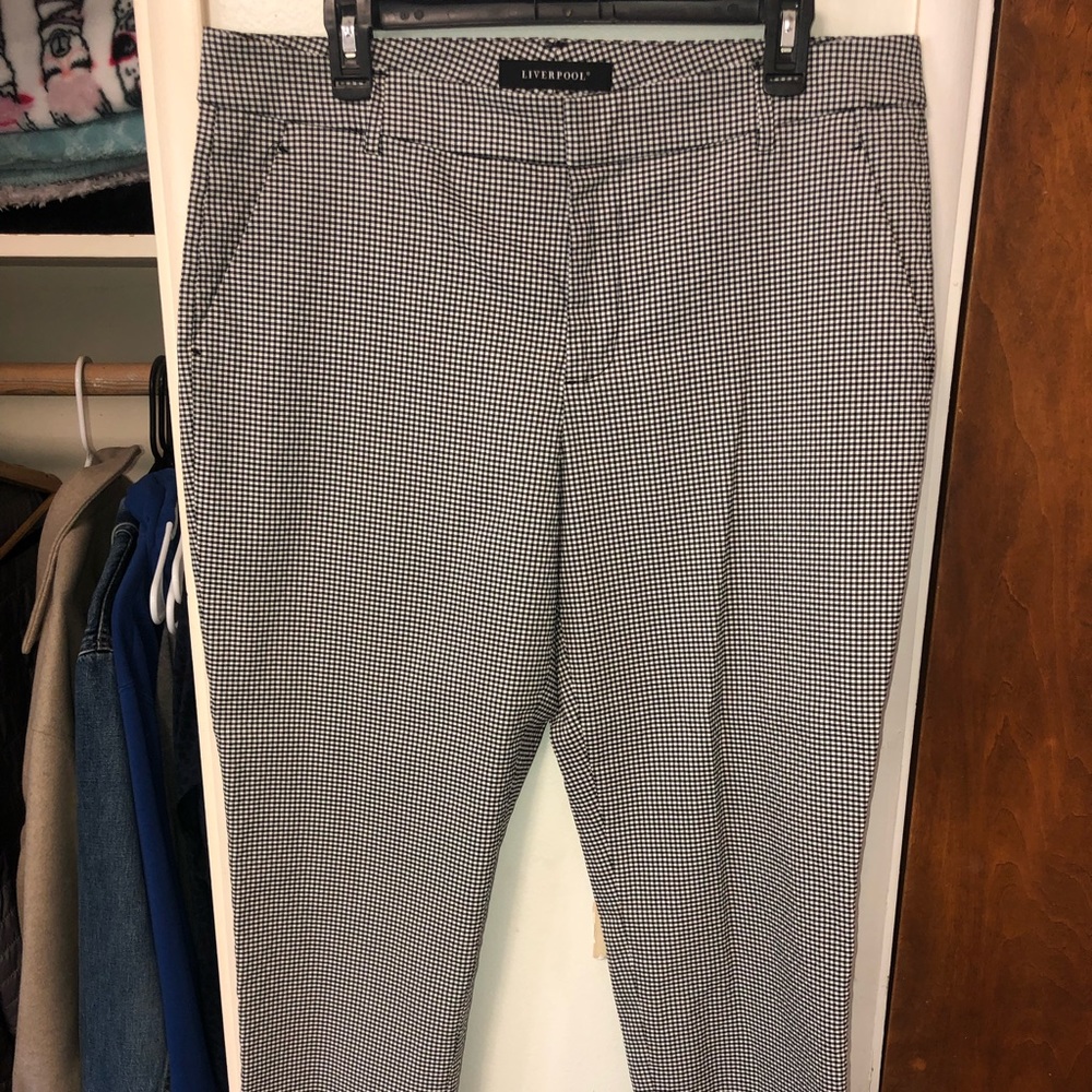 Liverpool checked ankle slacks